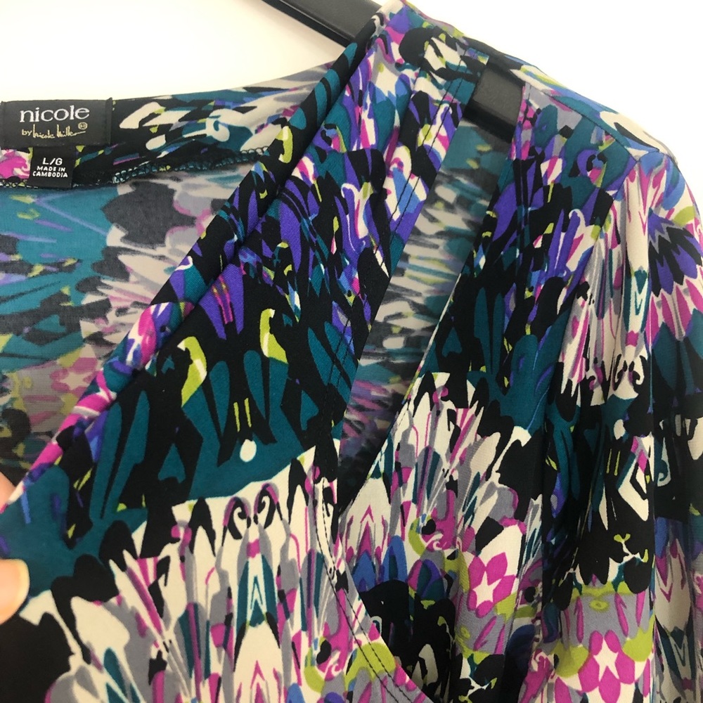 NICOLE MILLER Designer Abstract Blouse - Picture 3 of 4